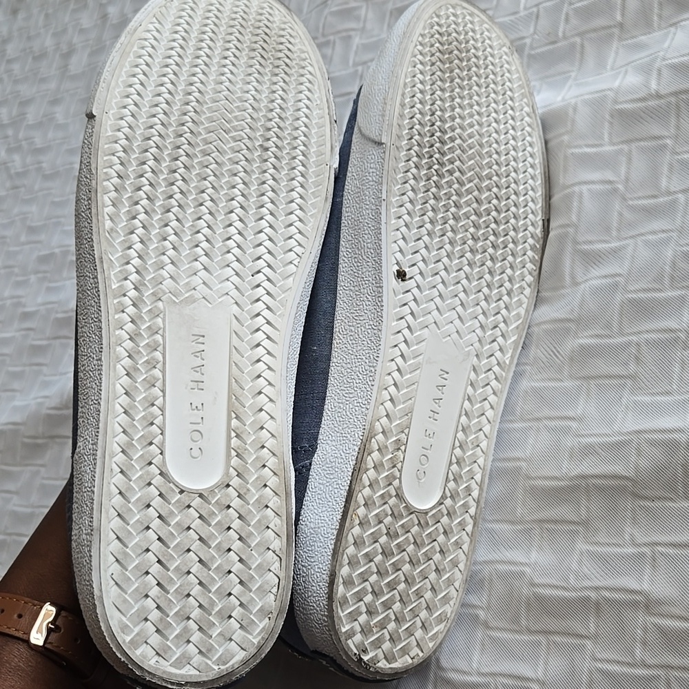 Cole Haan Grayish Blue Canvas Sneakers Tennis Prep Preppy Casual - Picture 5 of 7